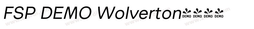 FSP DEMO Wolverton字体转换 FSP DEMO Wolverton字体转换